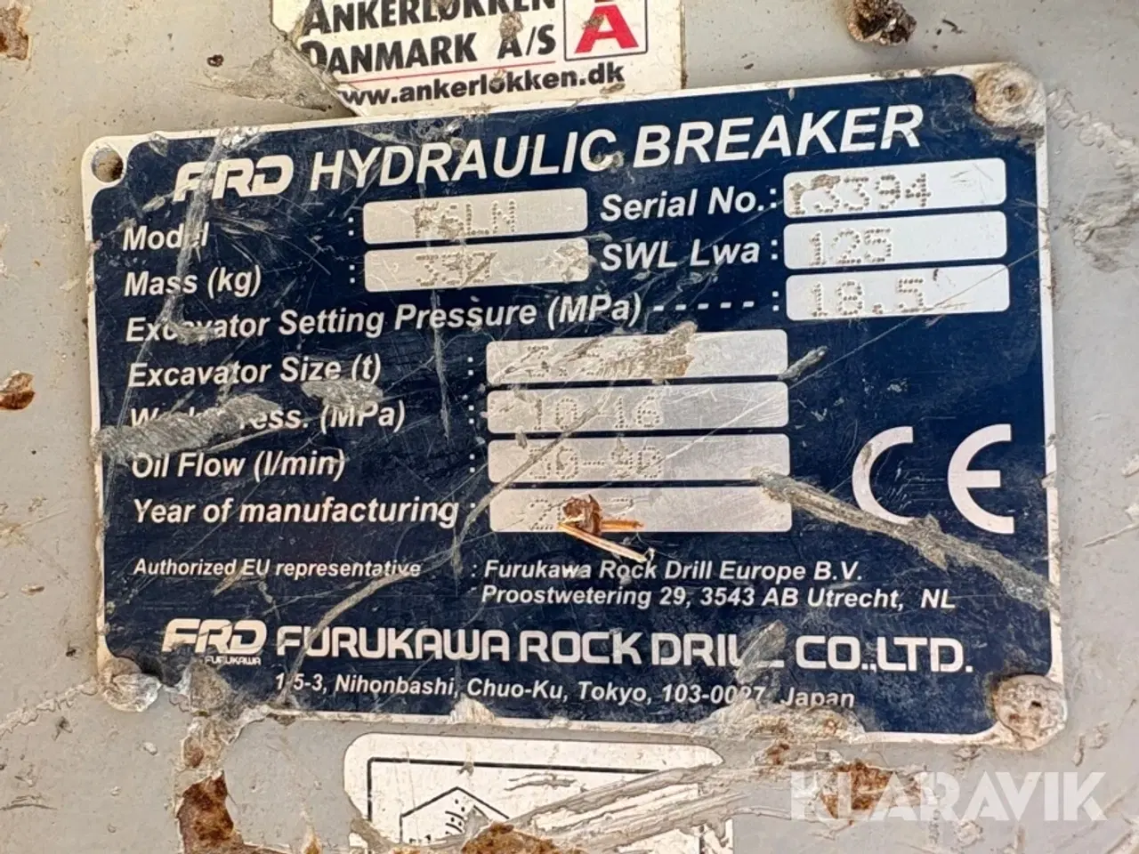 Billede 8 - Hydraulisk hammer s40 Furukawa Rock Drill F6LN