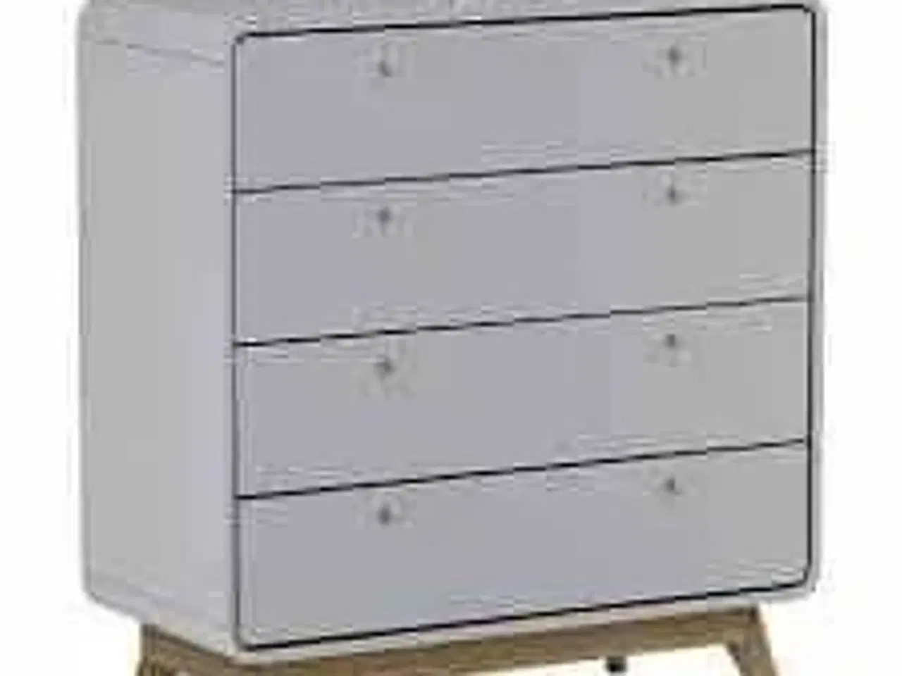 Billede 1 - Caitlin kommode med fire skuffer - grå