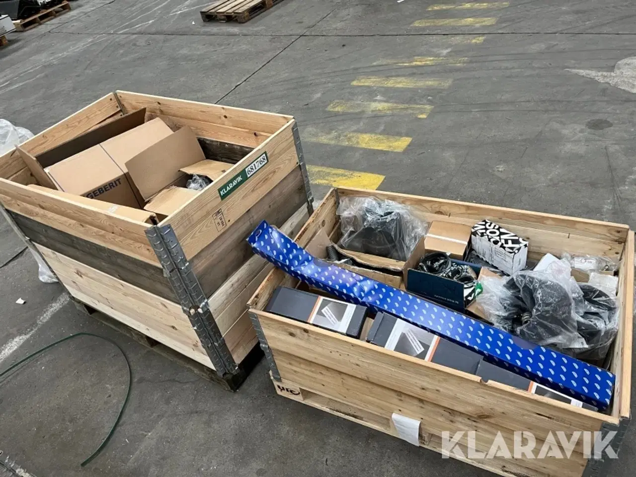 Billede 1 - Lot - unidrain, håndklædetørrer, rør og øvrigt - 2 paller