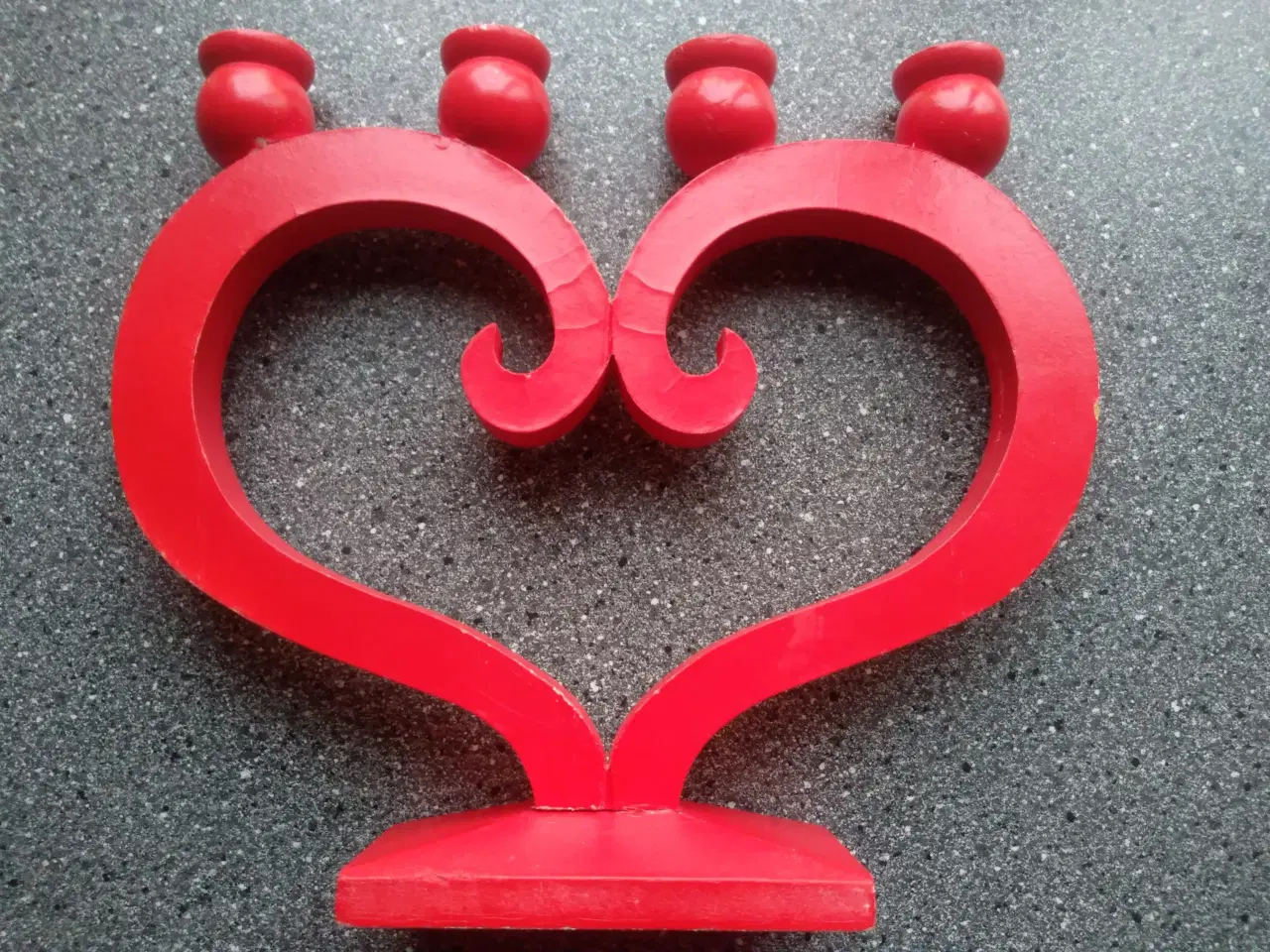 Billede 1 - Svensk hjerteformet adventslysestage