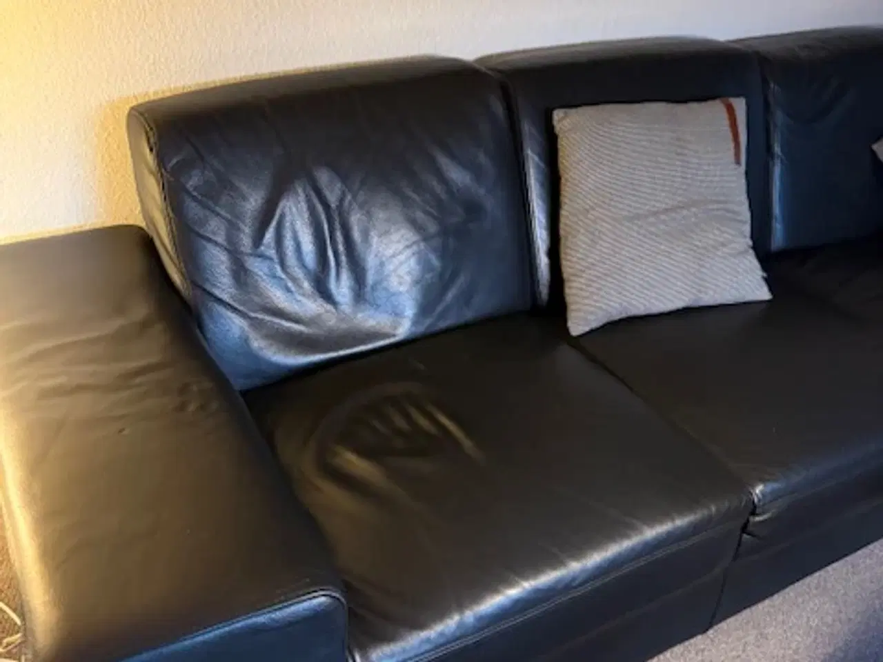 Billede 2 - Chaiselong Læder sofa