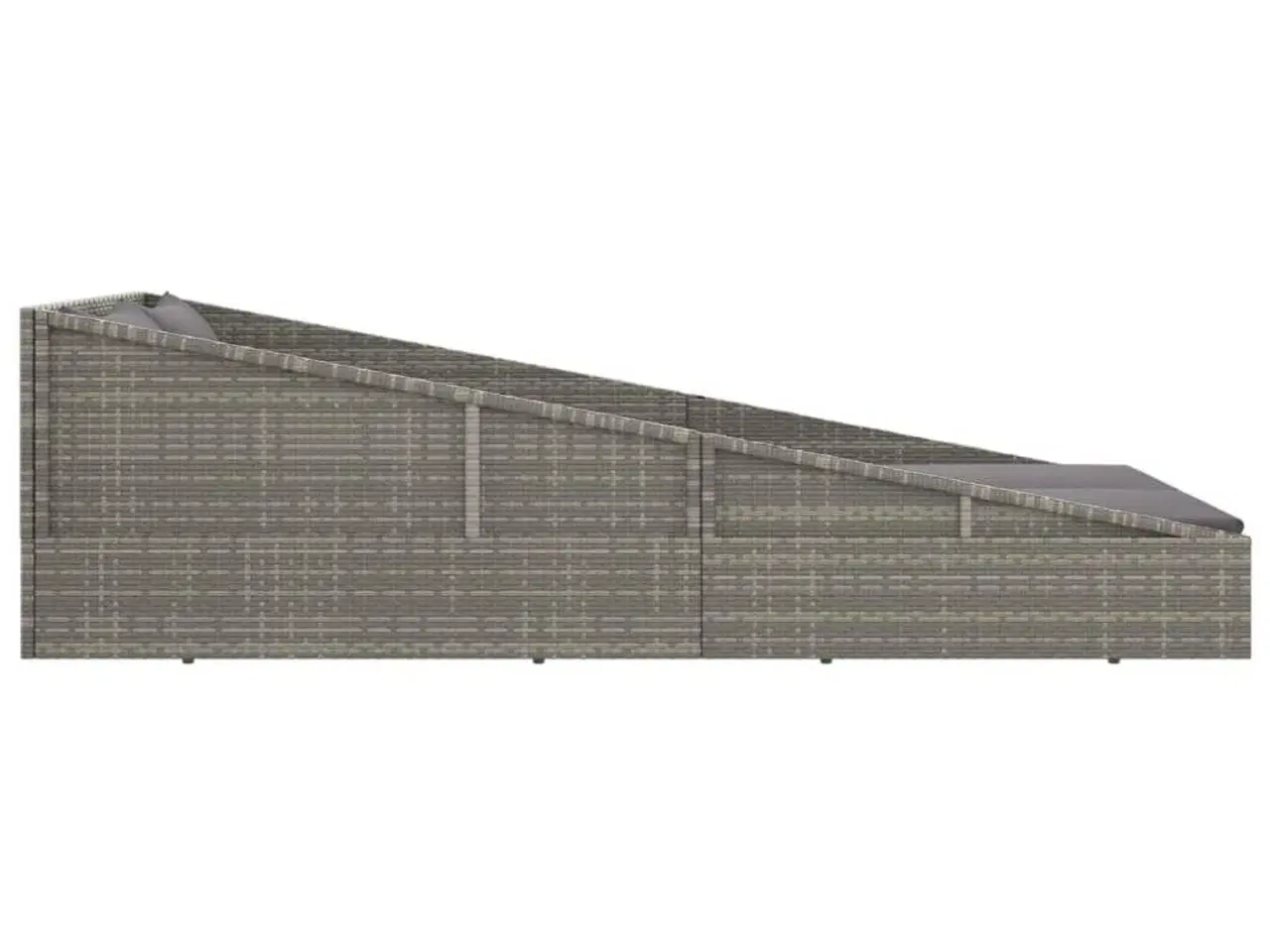 Billede 6 - Solseng 110x200 cm polyrattan grå