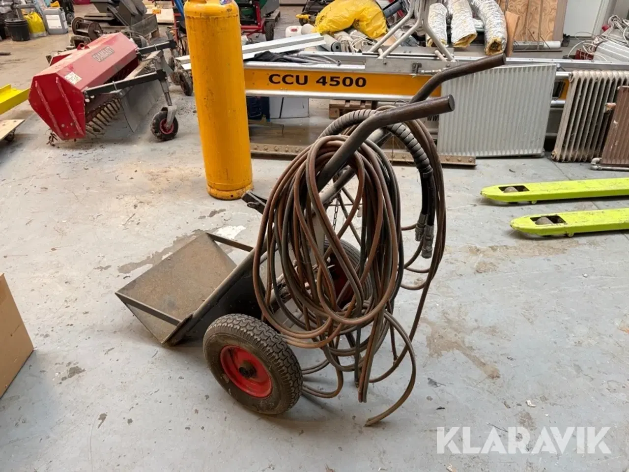 Billede 3 - Vogn til skærebrænder med slanger til