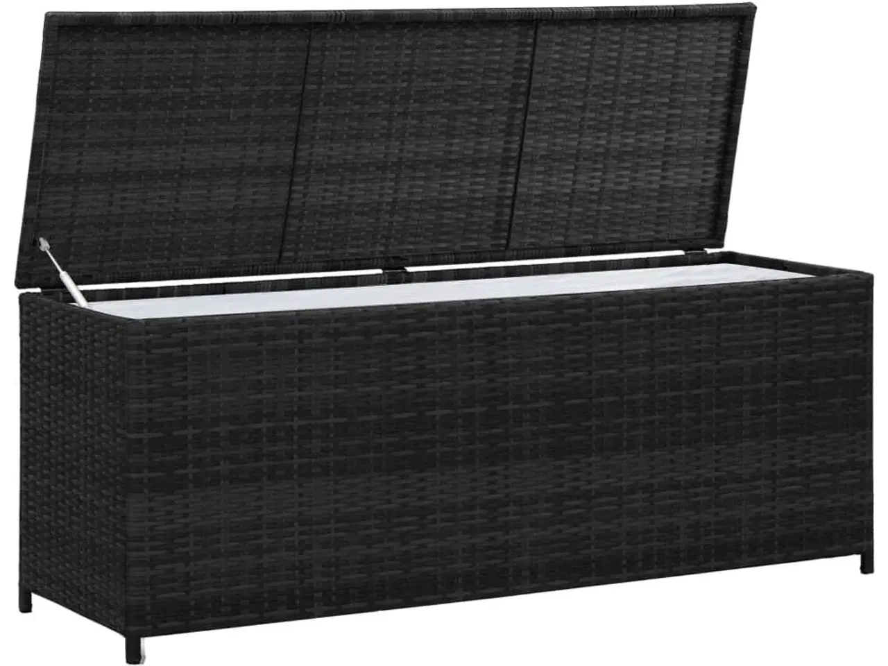 Billede 2 - Udendørs opbevaringskasse 150x50x60 cm polyrattan sort
