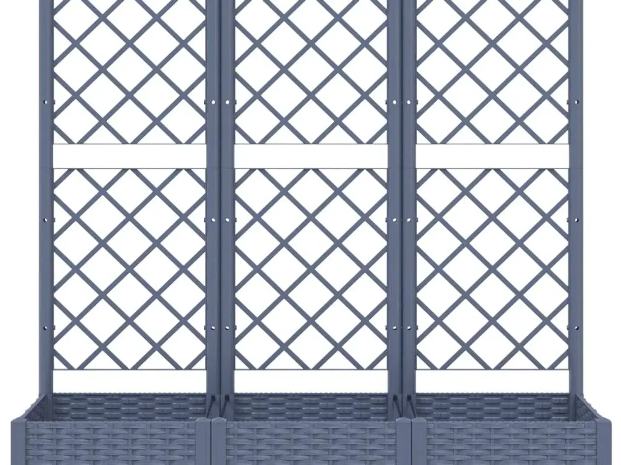 Billede 4 - Plantekasse med espalier 120x40x121,5 cm PP blågrå