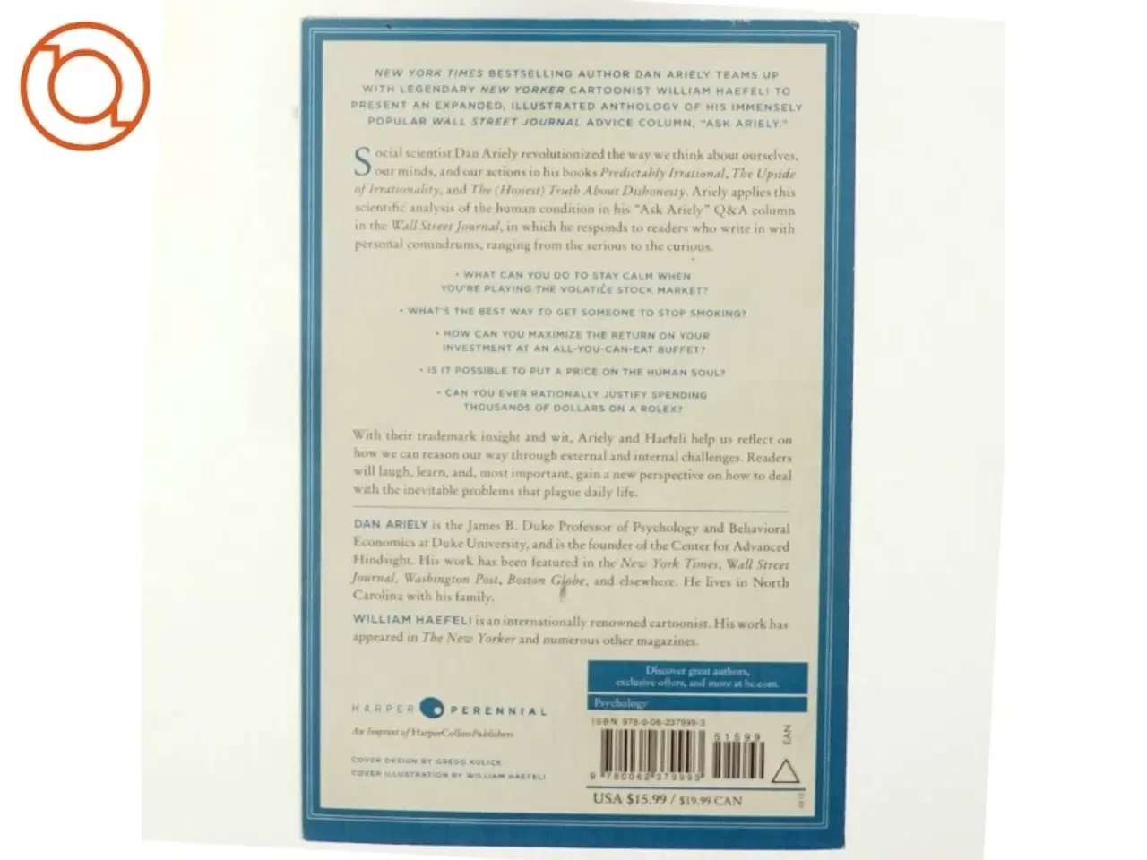 Billede 3 - Irrationally yours : on missing socks, pick-up lines and other existential puzzles af Dan Ariely (Bog)