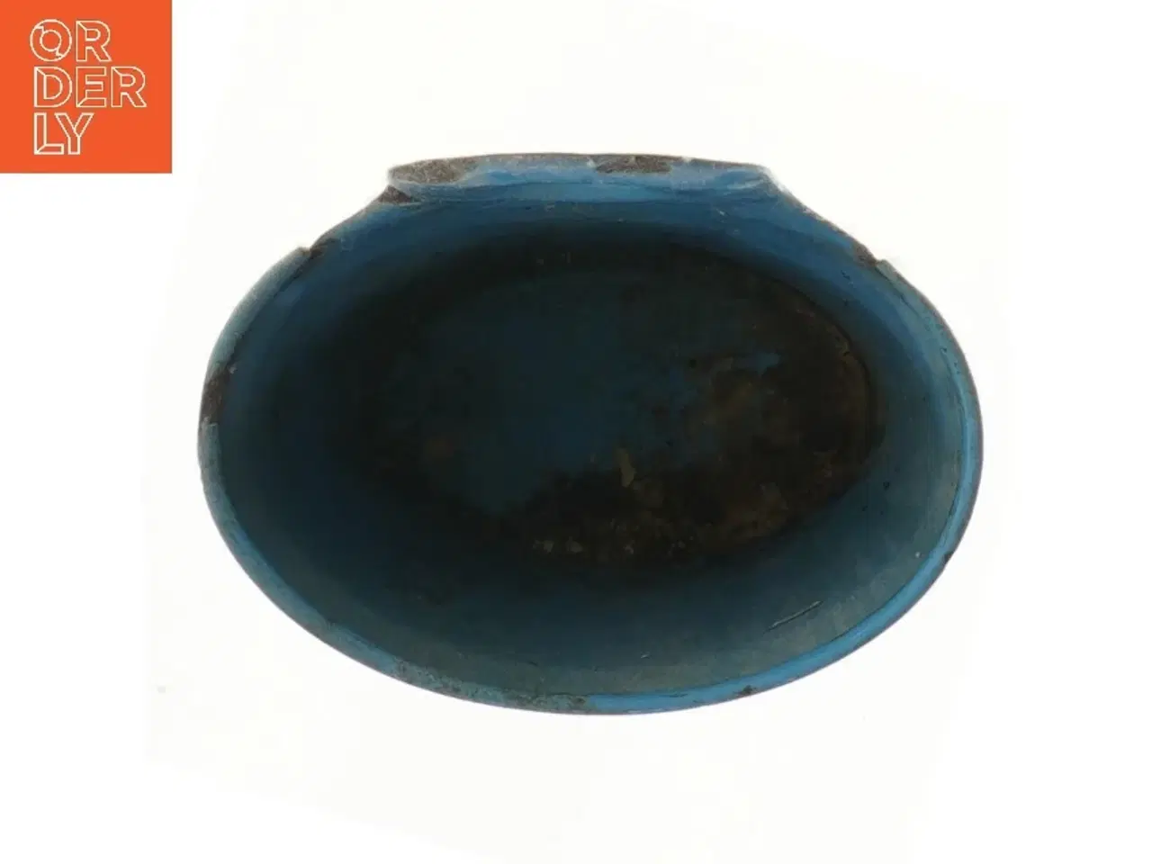 Billede 2 - Blå sæbeholder i emalje (str. 20x16 cm)