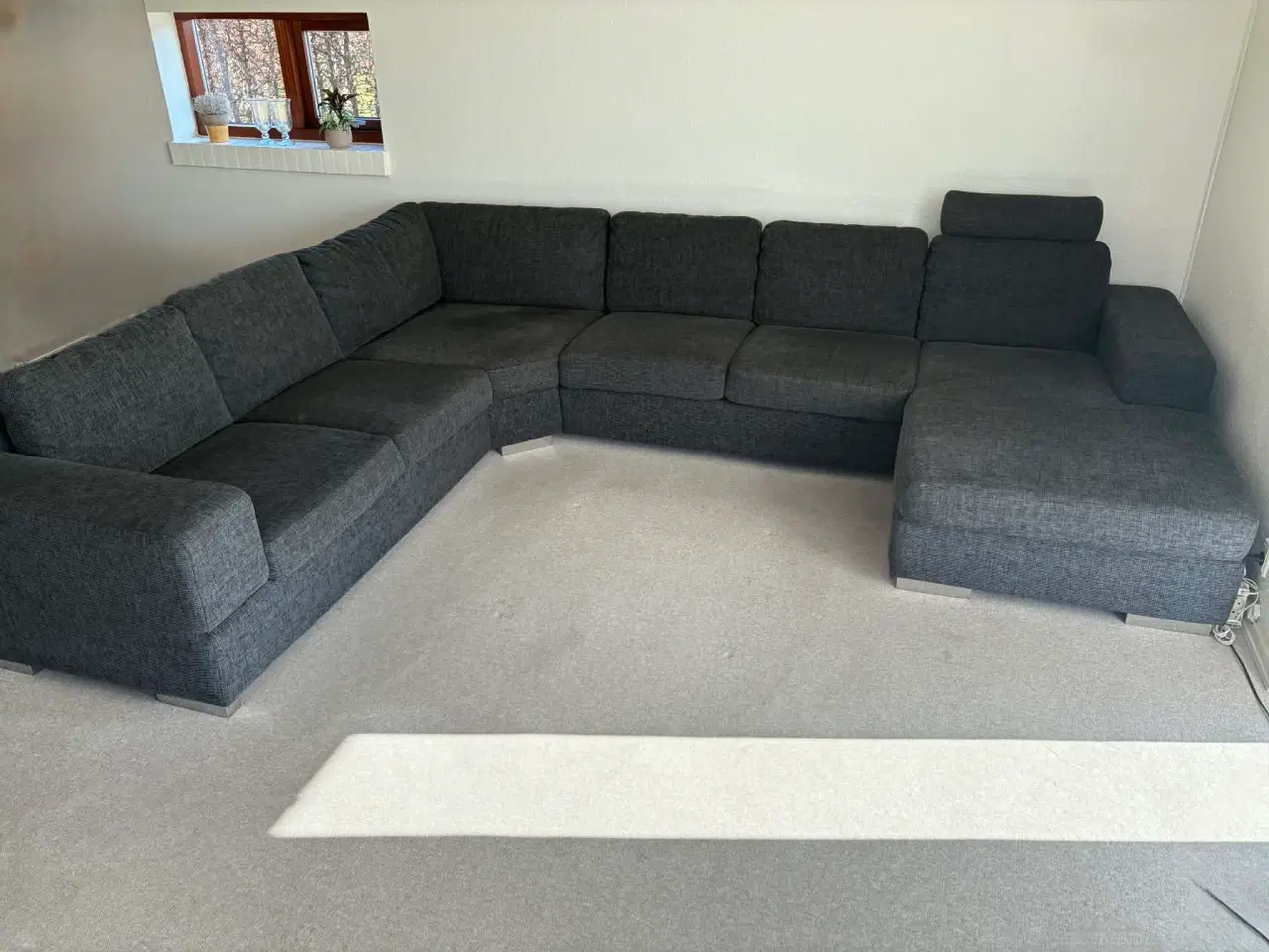 Billede 1 - U-formet sofa antracitgrå