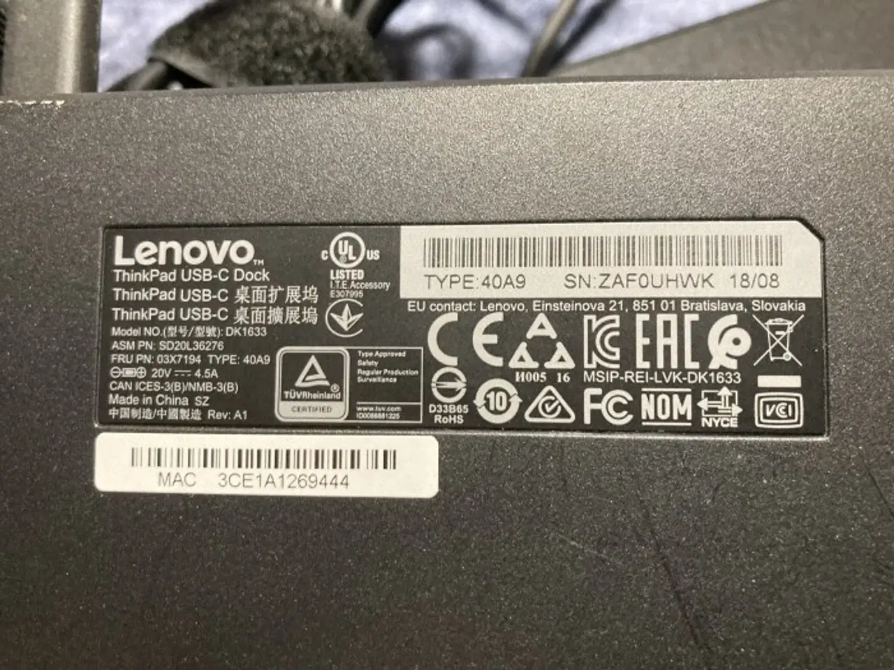 Billede 2 - Lenovo usb-c dock