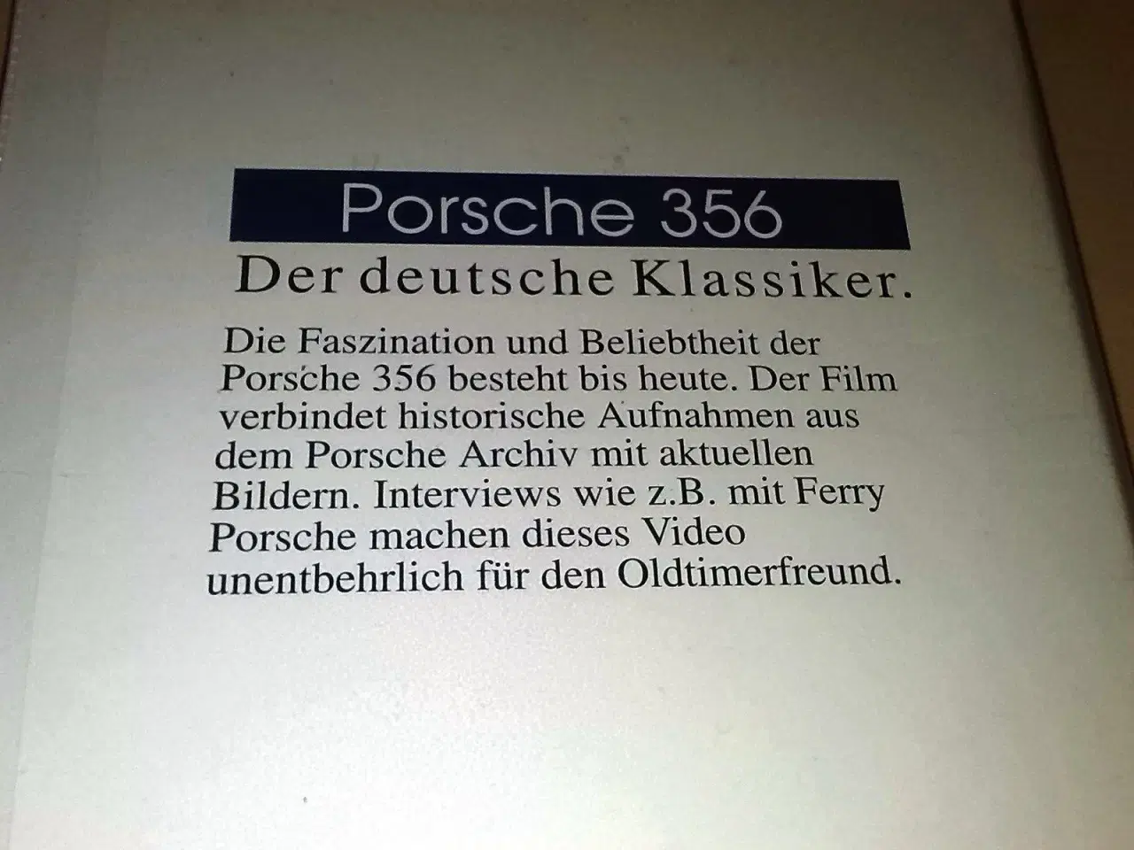 Billede 2 - Video, Porsche 356.