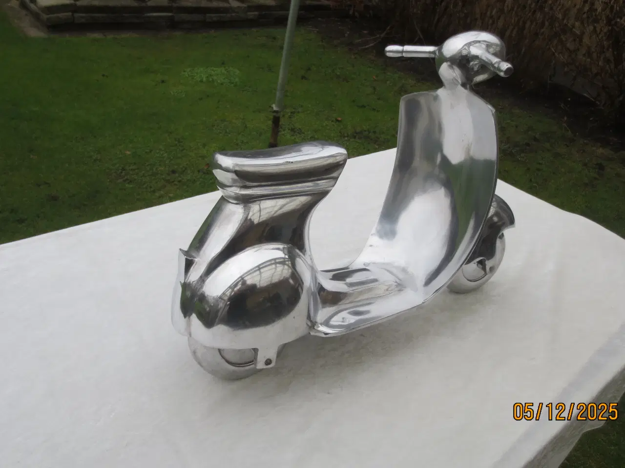 Billede 6 - 1 stk Model Vespa Scooter i Rustfri stål