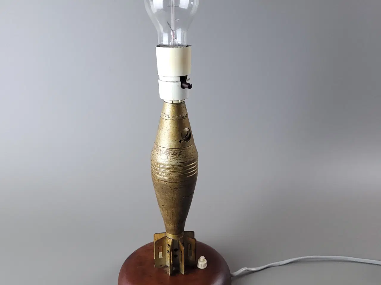 Billede 6 - ⭐️· Unik WWII Lampe - Mortérgranat fra 1945