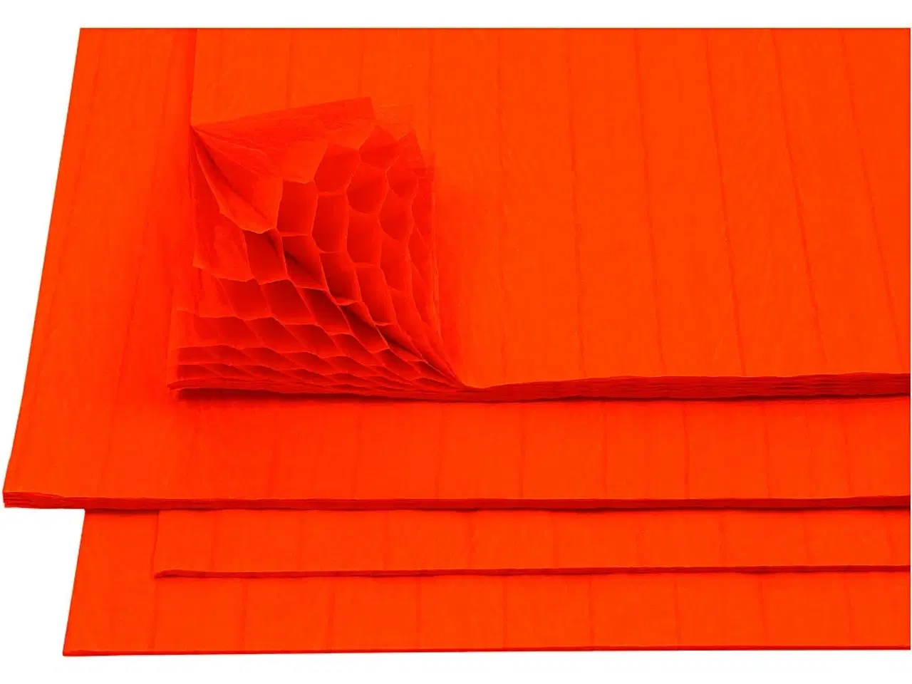 Billede 1 - Orange Harmonikapapir 28x17,8 cm - 8 ark pr. pakke