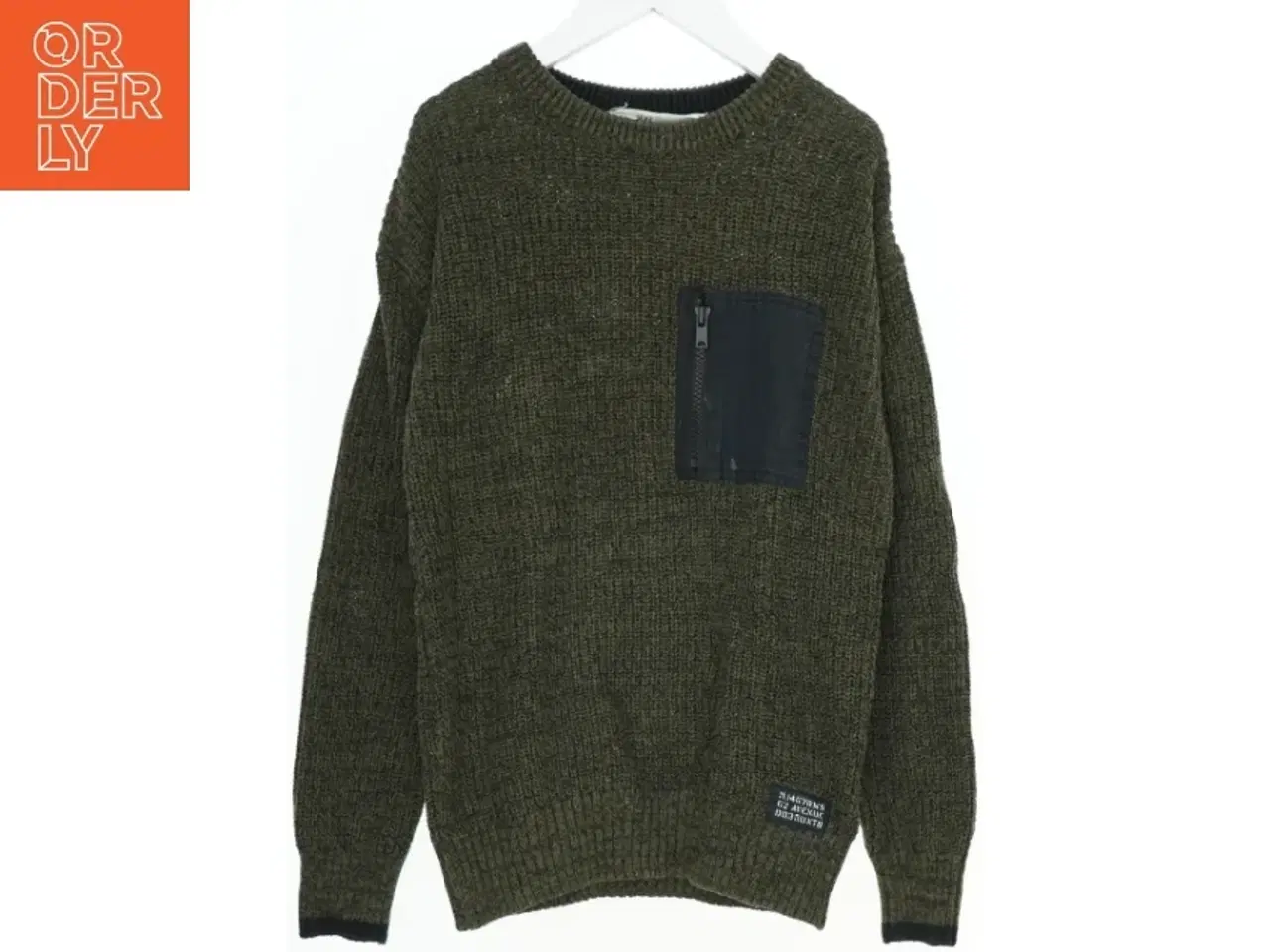 Billede 1 - Striktrøje med lomme fra H&M (str. 140)