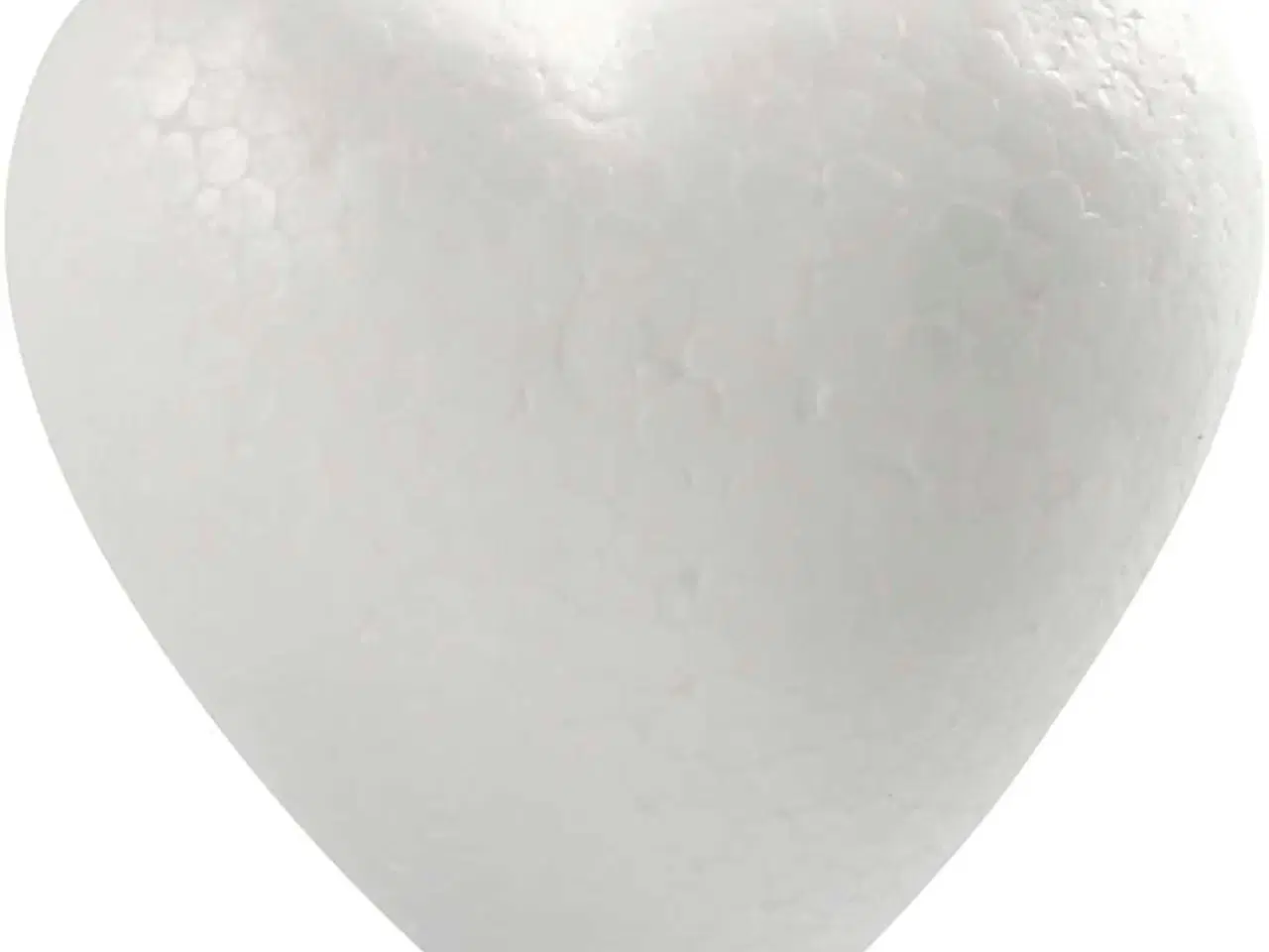 Billede 1 - Buttet Hjerte i Styropor - 50 stk. H: 8 cm, Hvid