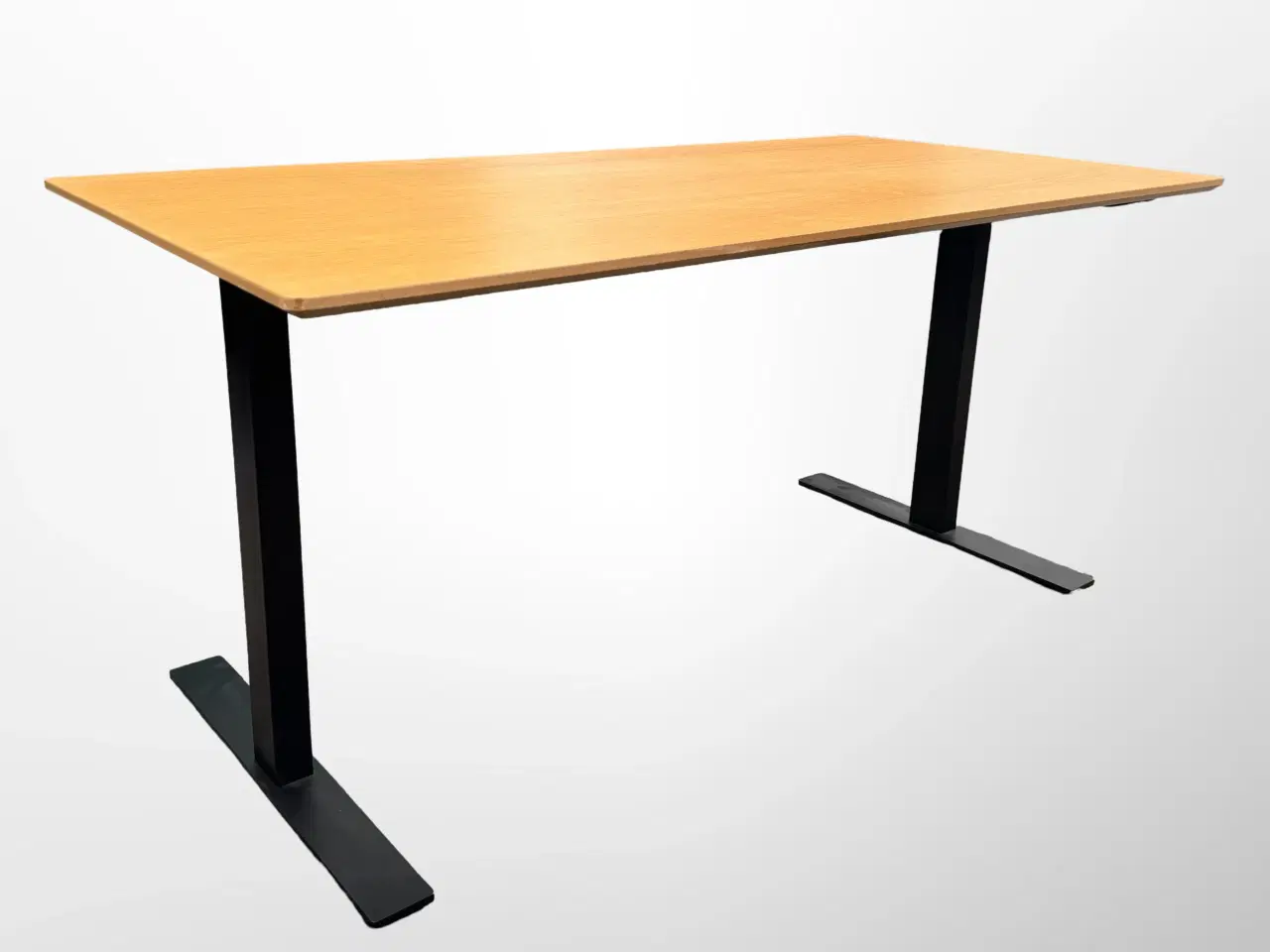 Billede 1 - Mødebord – Eg/Sort Stel 160x80