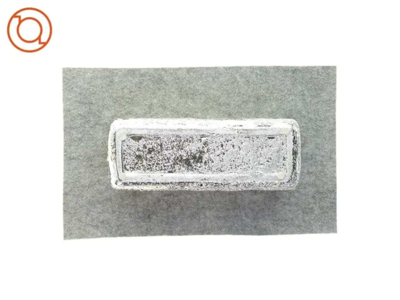 Billede 3 - Dekorativ sølvfarvet aflang urtepotteskjuler (str. 28 x 10 x 10cm)