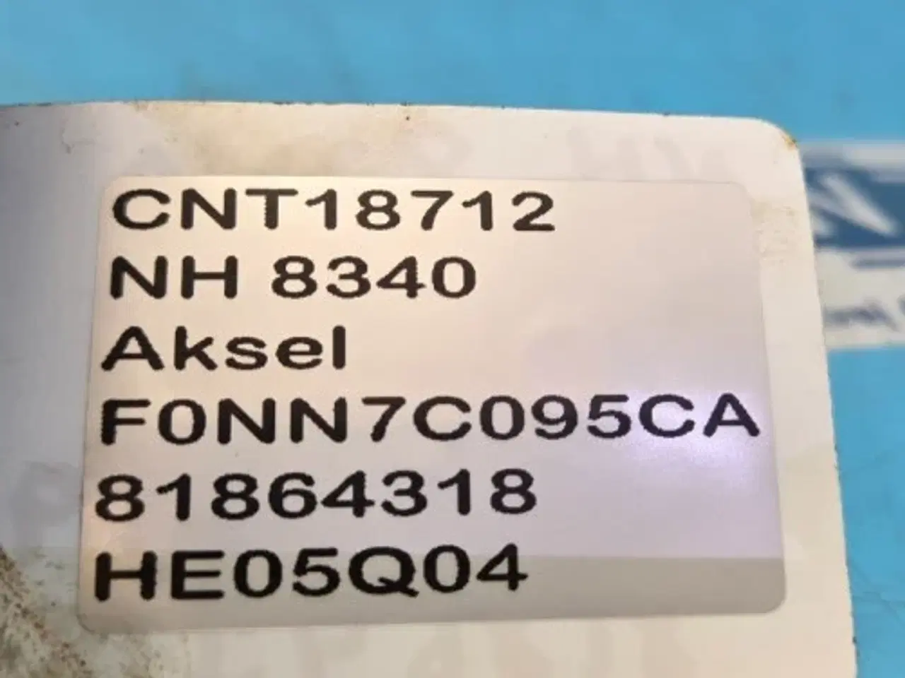 Billede 12 - New Holland 8340 Aksel F0NN7C095CA