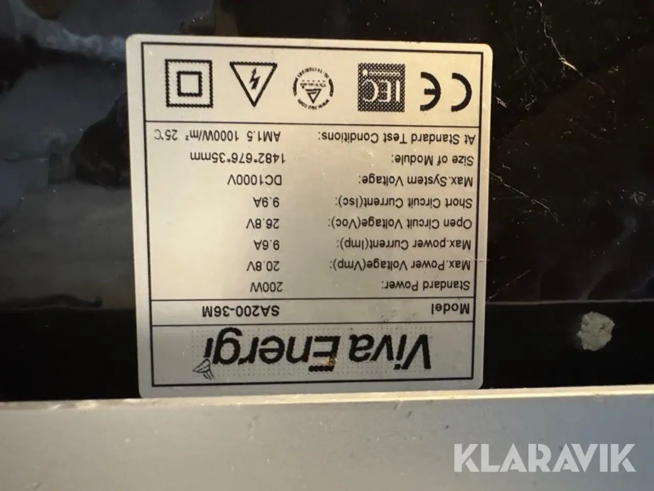 Billede 5 - Solceller Viva Energi SA200-36M 7 styk