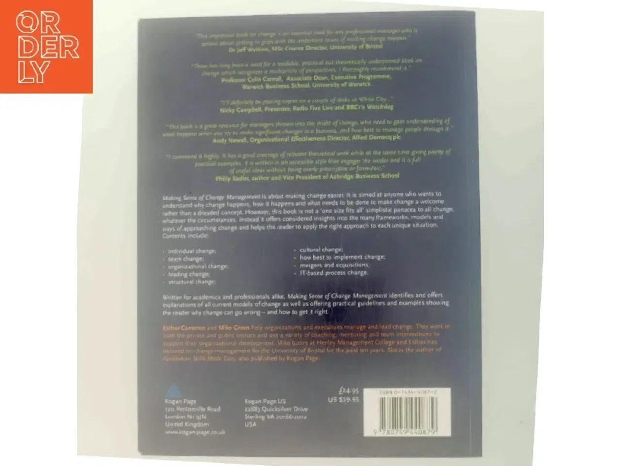Billede 3 - Making sense of change management : a complete guide to the models, tools & techniques of organizational change (Bog)