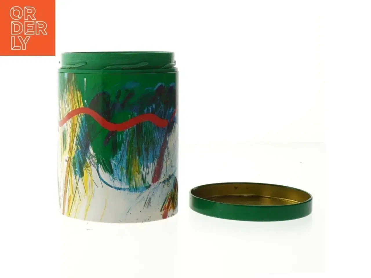 Billede 2 - Dekorativ metalæske fra Irma (str. Ø. 11 cm. længde. 15 cm)