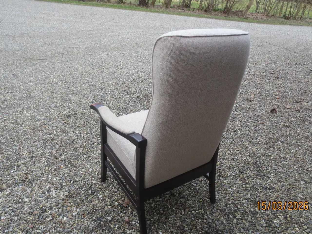 Billede 4 - 1 stk Farstrup Otiumlænestol med Lysegrå stof