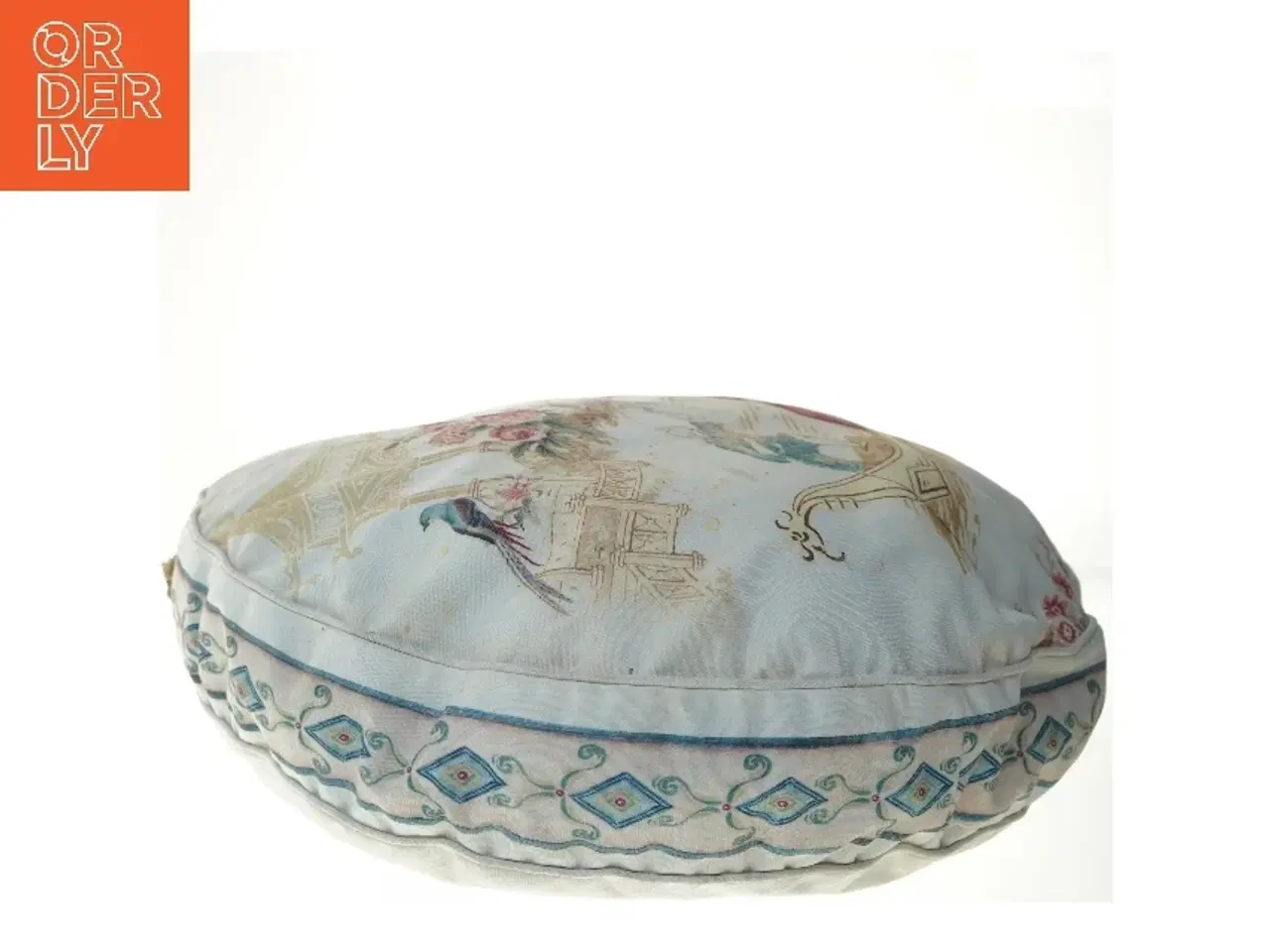 Billede 3 - Rund pude med kinesisk inspireret motiv (str. Ø 65 cm)