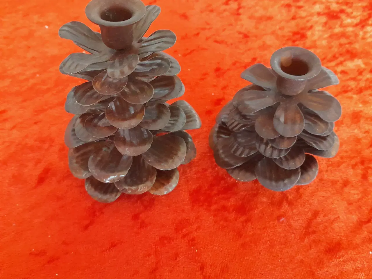 Billede 2 - Koglelysestager, 2 stk.