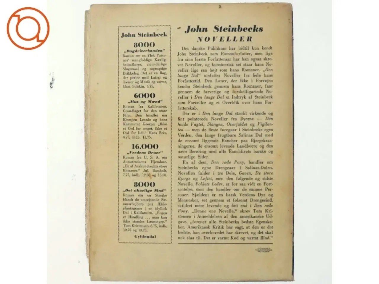 Billede 3 - Den lange dal - Af John Steinbeck