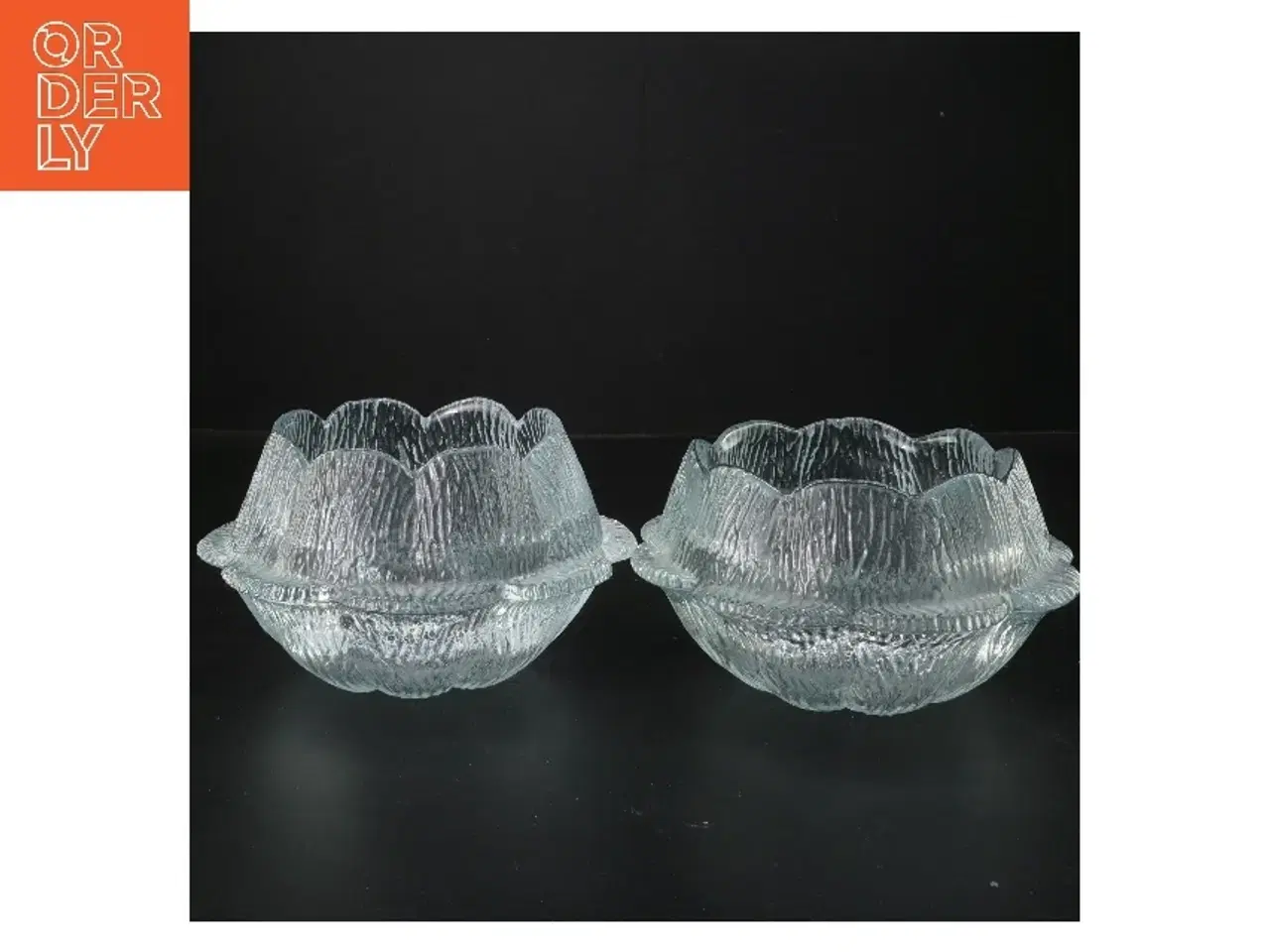 Billede 1 - Holmegaard Åkande fyrfad stager 2 stk 12 cm i diameter