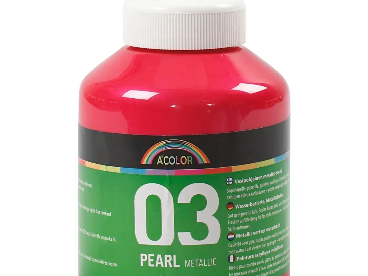 Billede 1 - Pink Metallic Akrylmaling 500ml - Høj Kvalitet