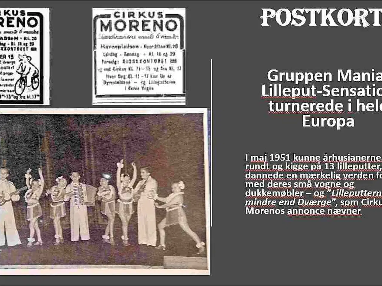 Billede 1 - Postkort. Lilleput-Sensation i Cirkus Moreno