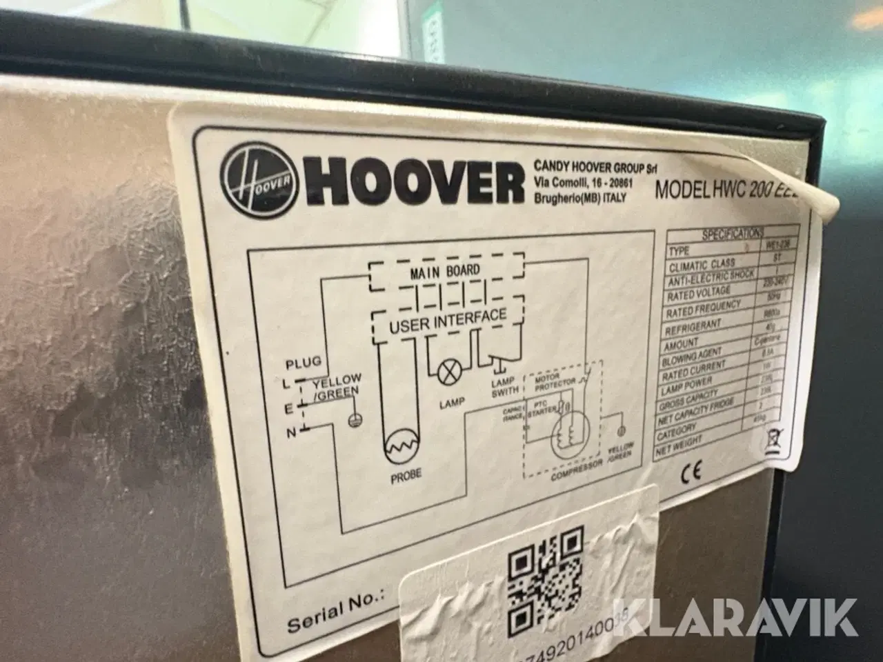 Billede 5 - Vinkøleskab Hoover HWC200EELW