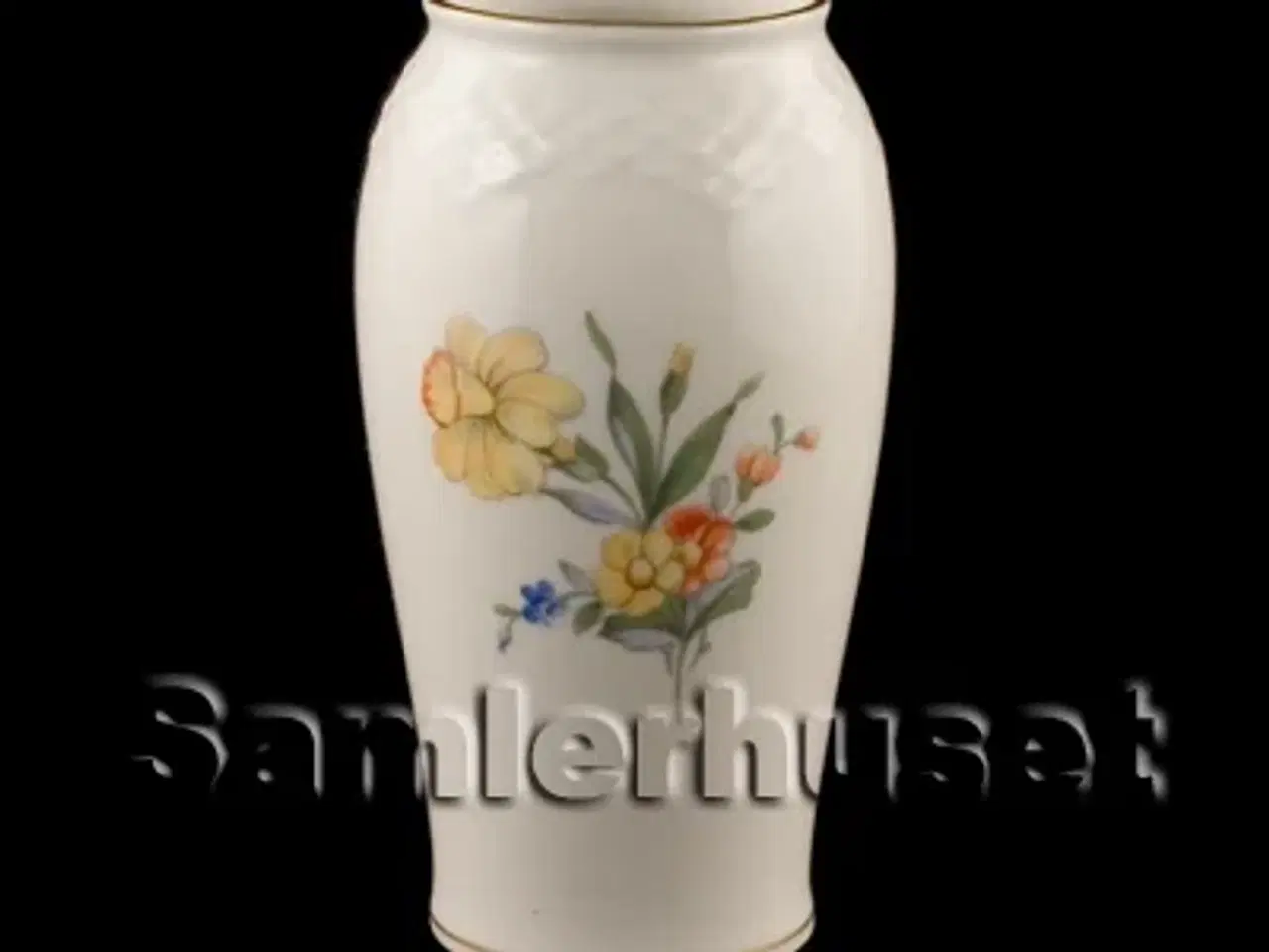 Billede 1 - Saxisk Blomst Hvid Vase