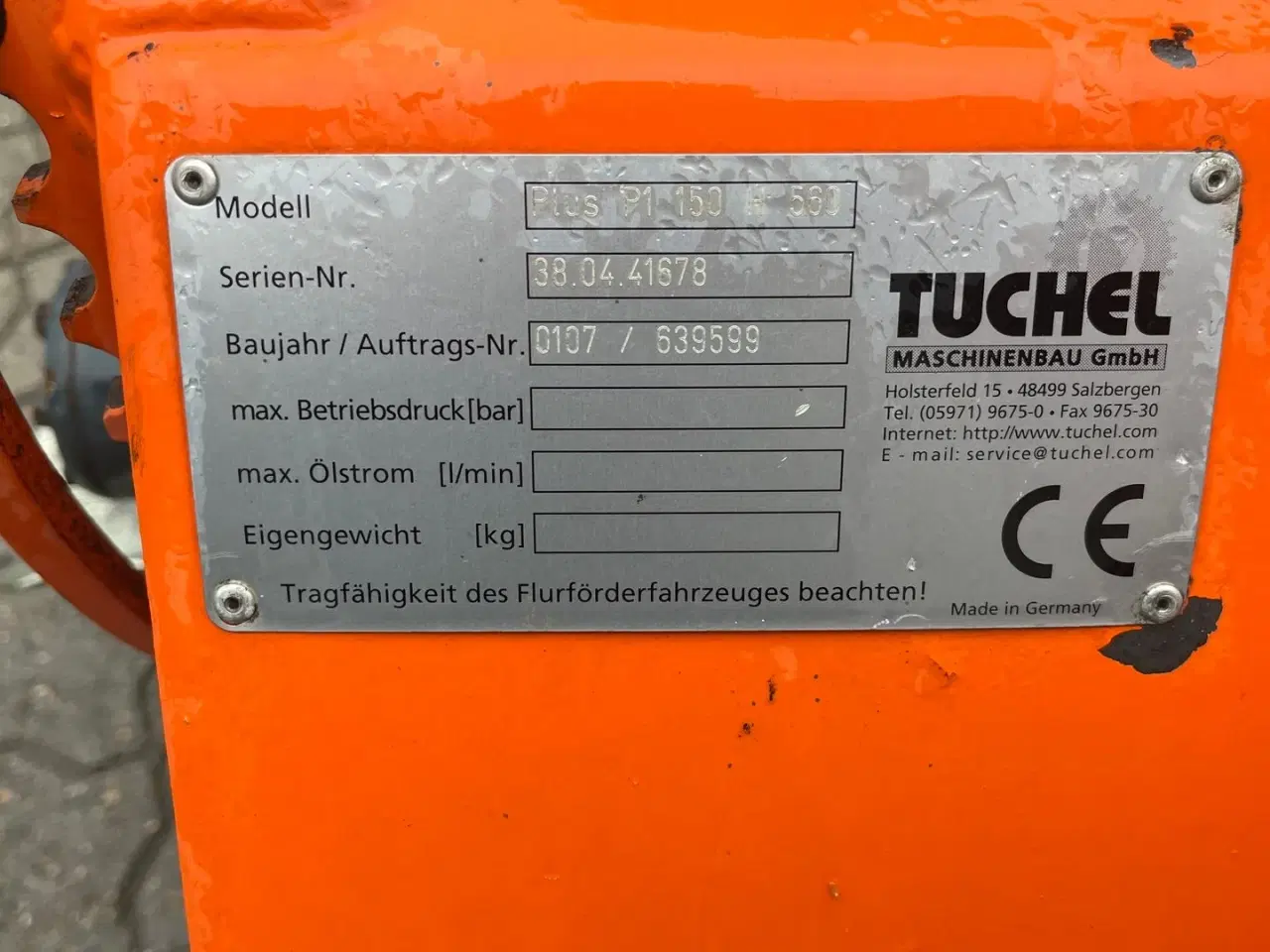 Billede 7 - Tuchel Plus P1 150 H 560 150cm hydraulisk kost med sving