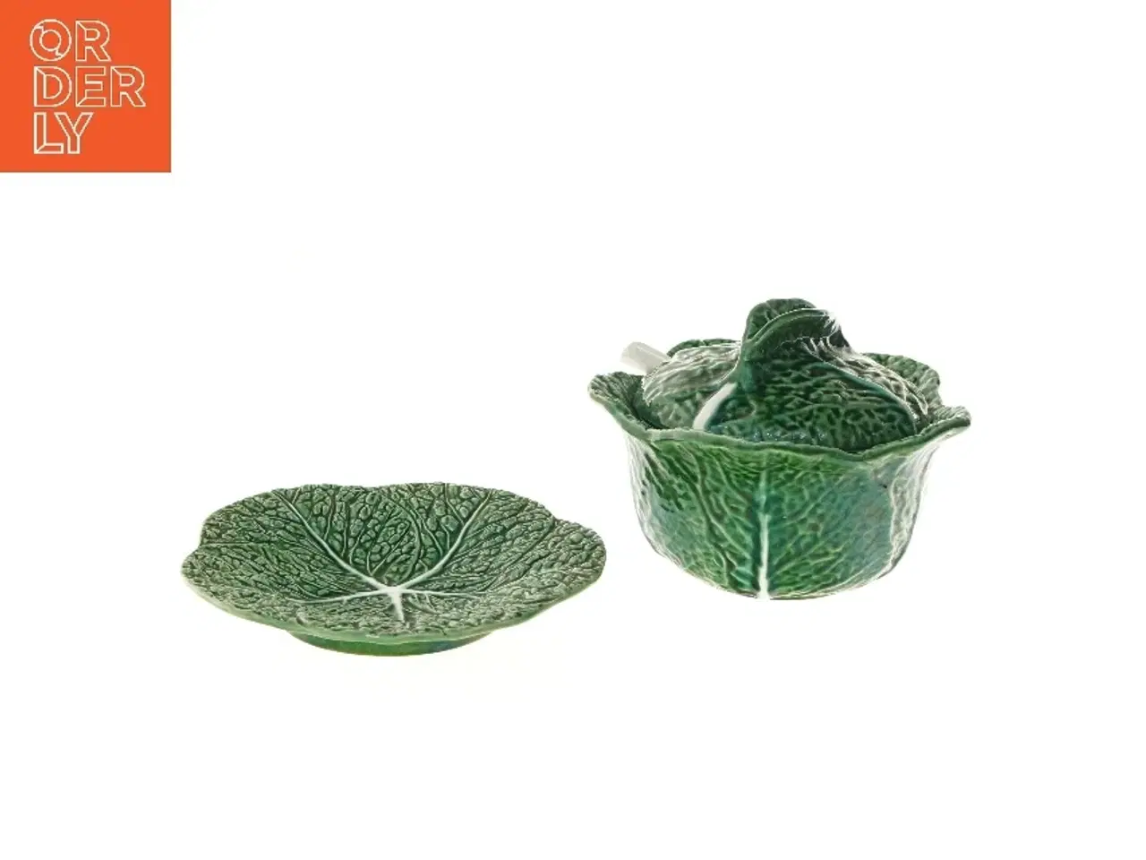 Billede 6 - Kålhoved terrin med låg og ske (str. Ø 21x26 cm)