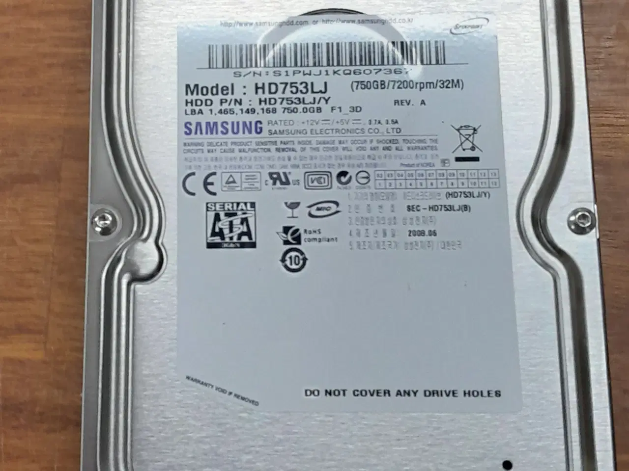 Billede 1 - Samsung 750gb