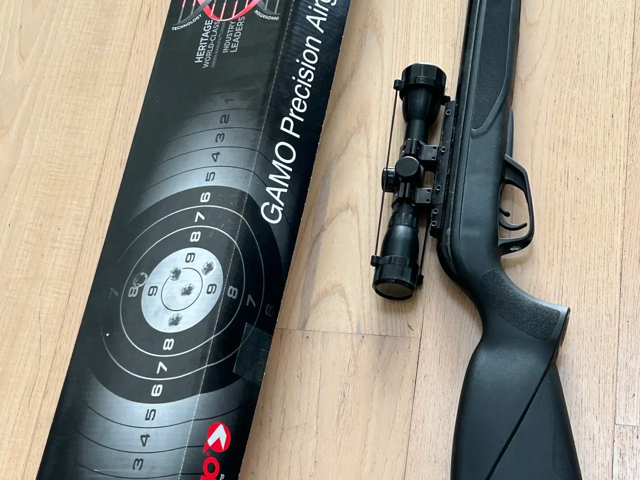 Billede 2 - Luftgevær 4,5mm med kikkert