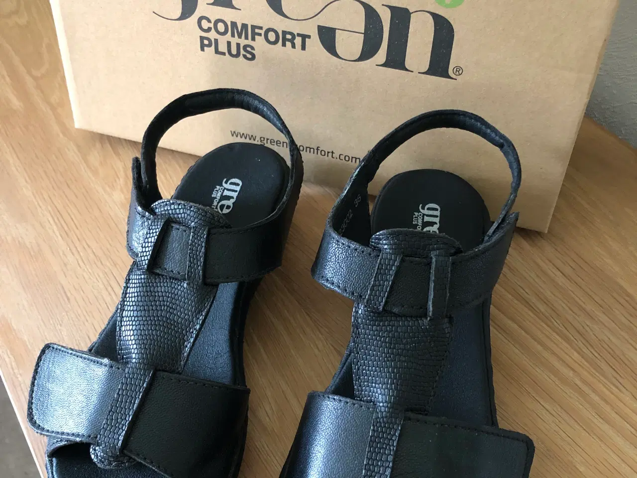 Billede 2 - Sorte sandaler fra Green Comfort plus