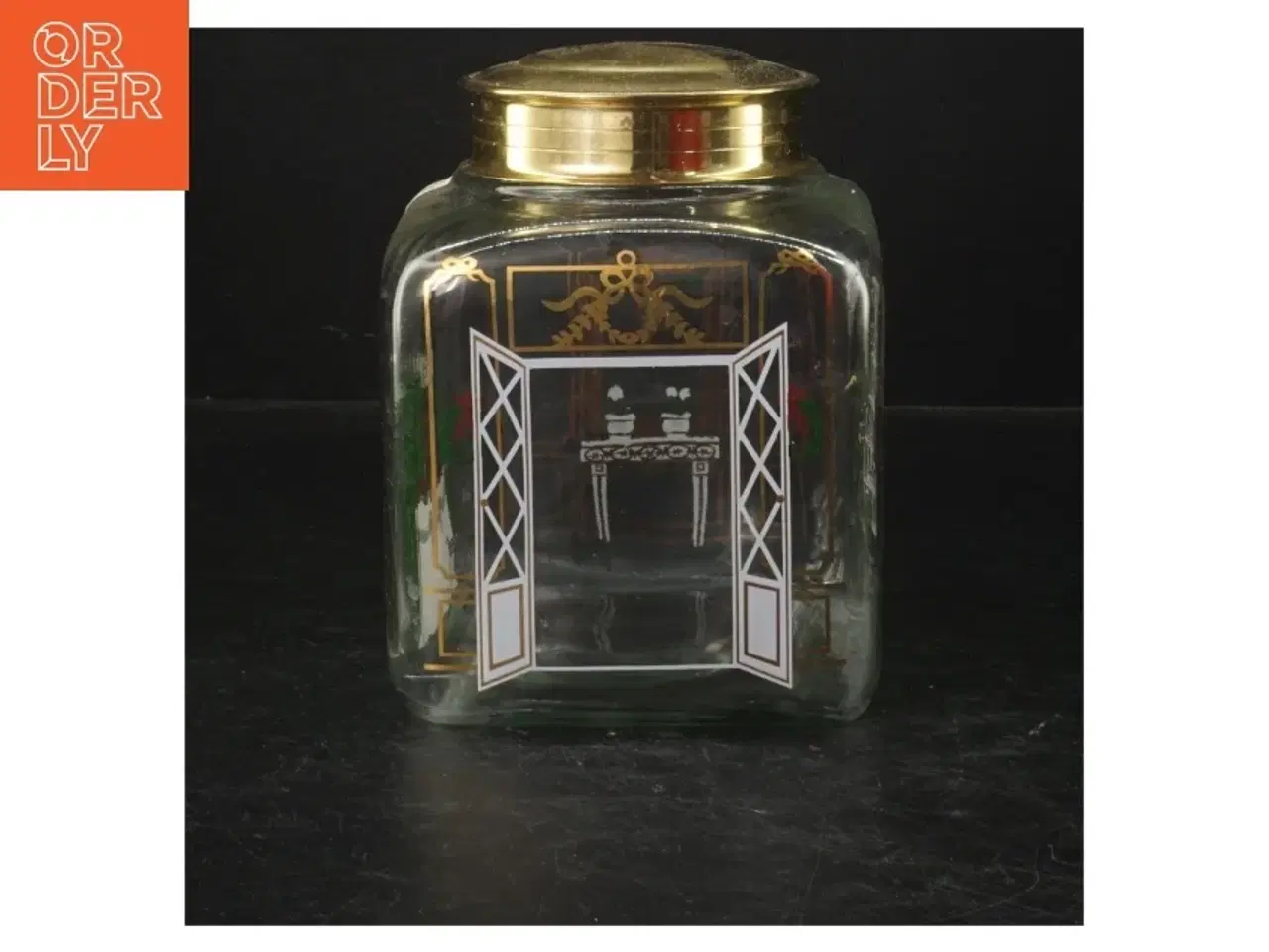 Billede 3 - Glaskrukke med juletema fra Holmegaard (str. 12x12 cm)
