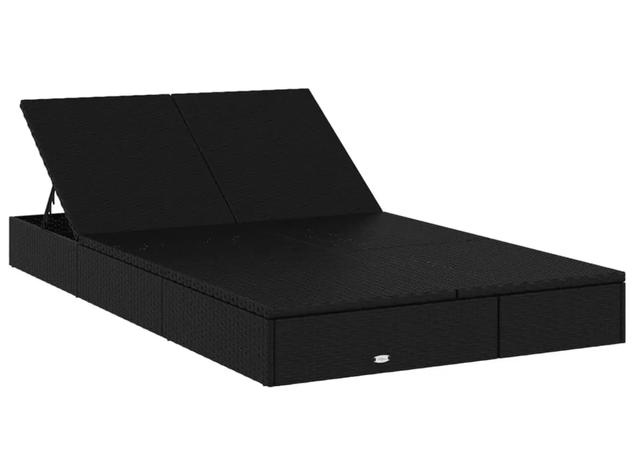 Billede 3 - 2-personers solseng med hynder polyrattan sort
