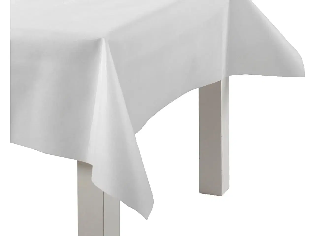Billede 1 - Elegant Hvid Dug af Imiteret Stof - 10m x 125cm