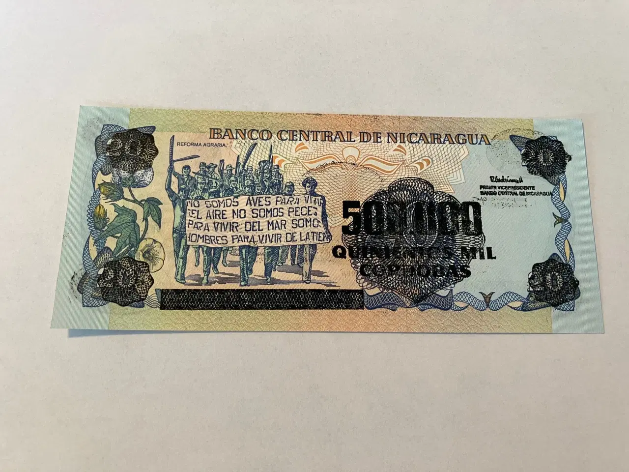 Billede 2 - 500000 Cordobas on 20 Cordobas Nicaragua 1985