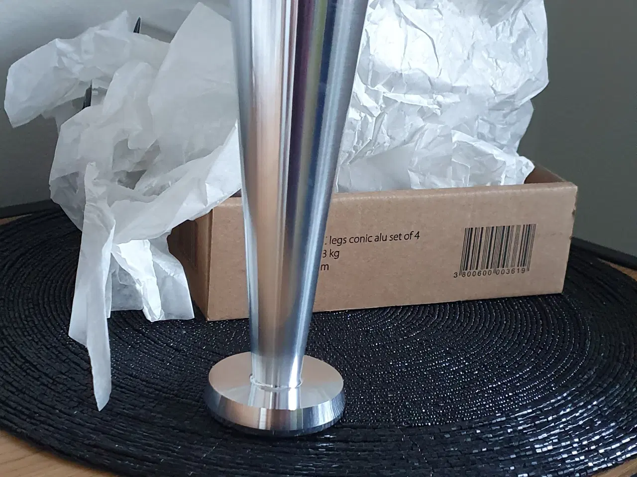 Billede 1 - Alu ben til senge 19 cm