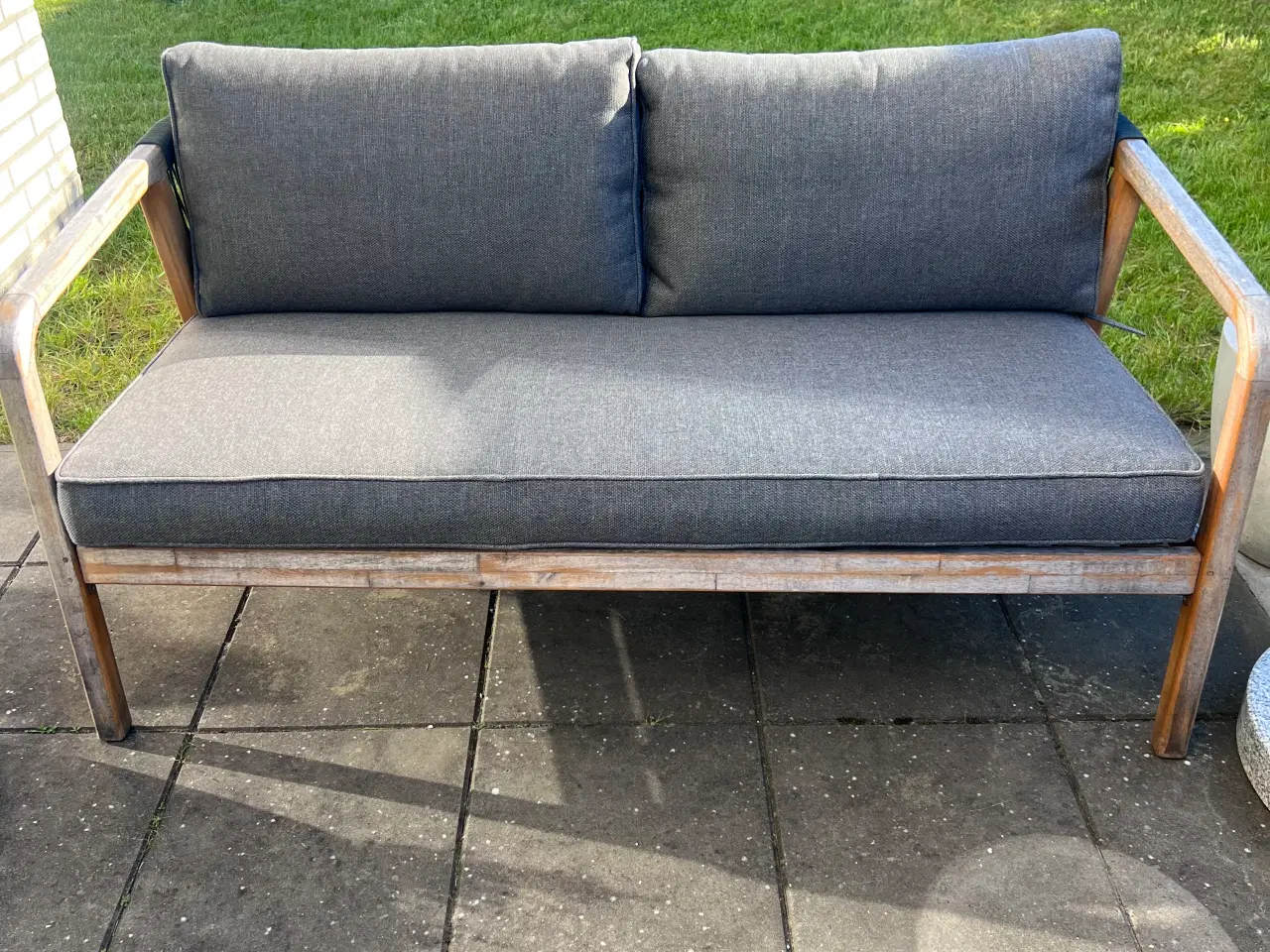 Billede 1 - Havemøbler i træ. 2 personers Sofa + lounge stol