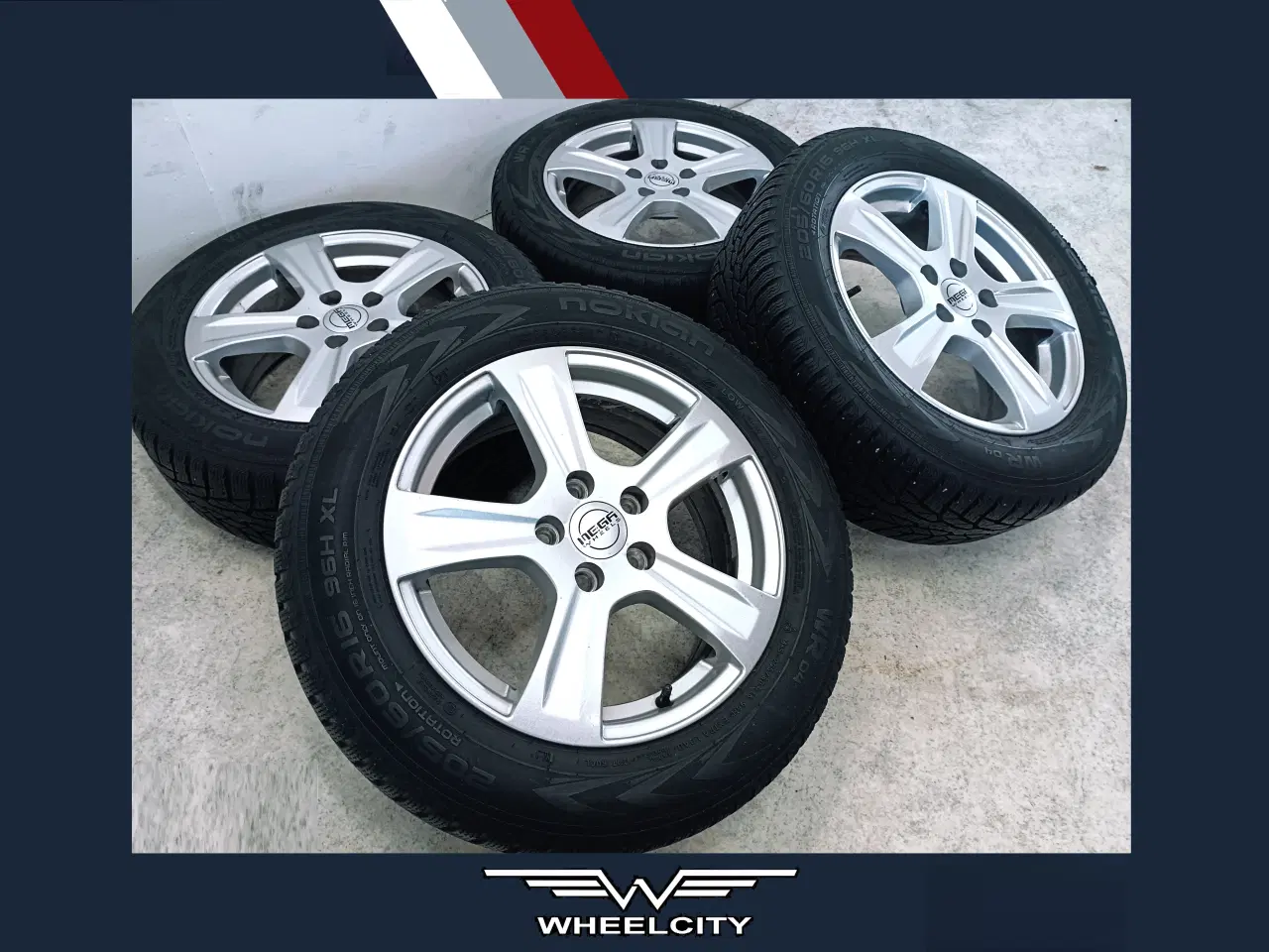 Billede 1 - 5x108 16" ET47 nav 63,4ø Megawheels vintersæt