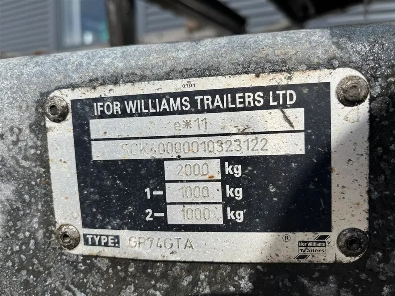 Billede 3 - Ifor Williams Model 4 lille maskintrailer med ramper.