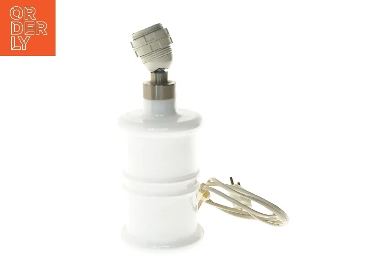 Billede 1 - Hvid bordlampe fra Royal Copenhagen (str. 27 cm)