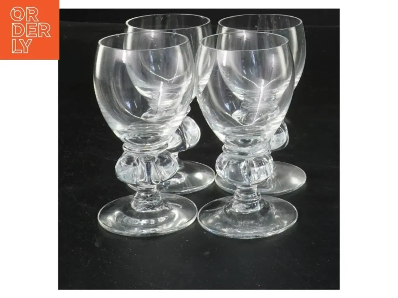 Billede 1 - Sæt af 4 glas fra Holmegaard (str. Ø 5x9,5 cm)