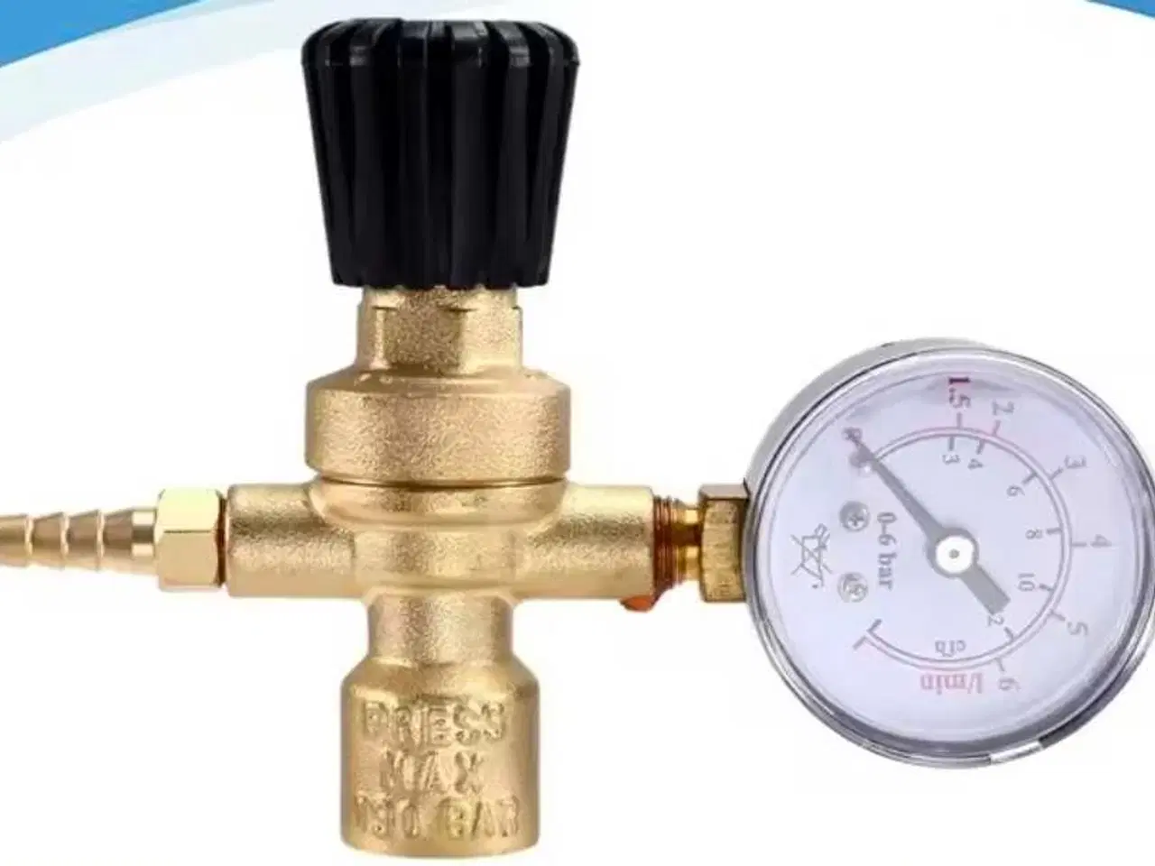 Billede 1 - 2 stk engangs regulator med manometer m10